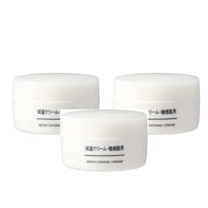 三個セット モイスチャライジング 敏感肌用クリーム 50g 44293973 無印良品 千葉西倉庫