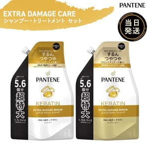 パンテーン シャンプー & コンディショナー 詰め替え エクストラダメージケア 超特大 1700ml +1700g 大容量